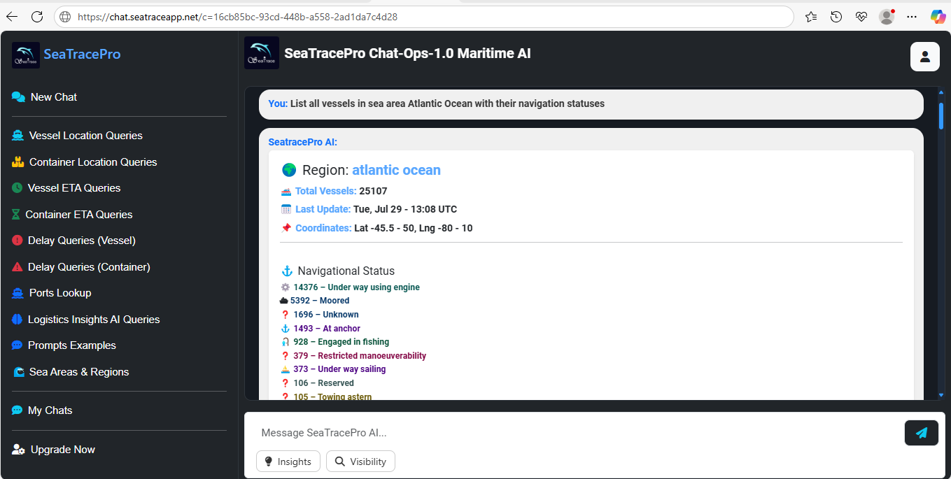 SeatracePro Chat AI Screenshot